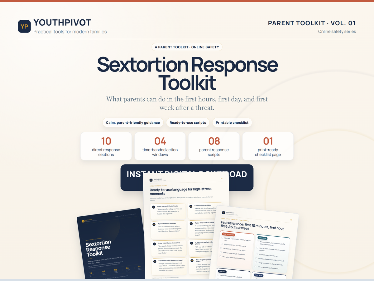 Sextortion Response Toolkit — Crisis Guide for Parents