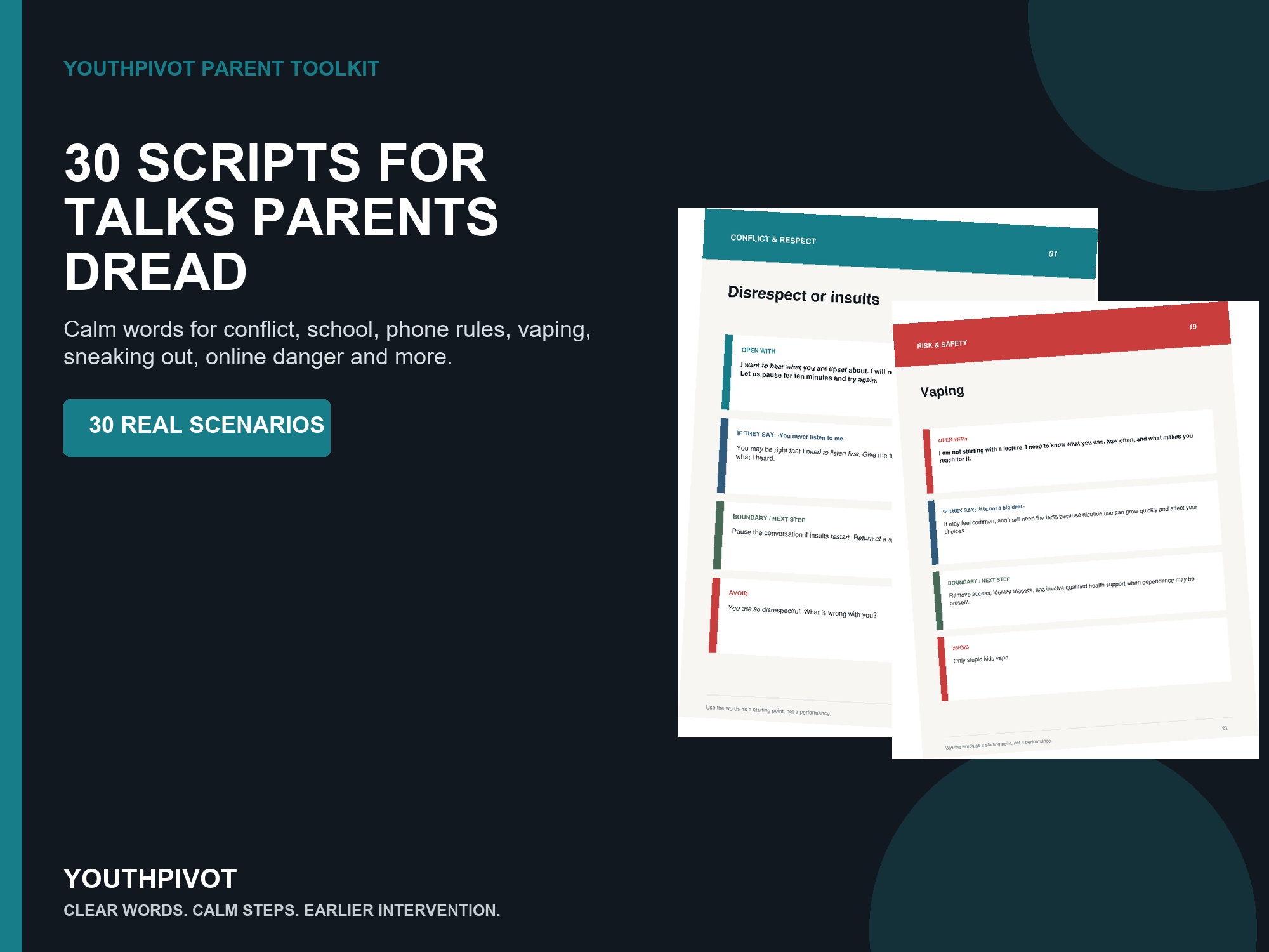 Tough Conversations — 30 parent scripts for teens